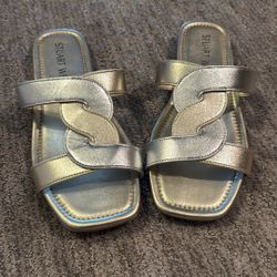 Stuart Weitzman 8.5 Mixed Metals Sandal