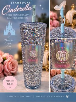 Starbucks Disney Cinderella 75th Anniversary Limited Edition Tumbler