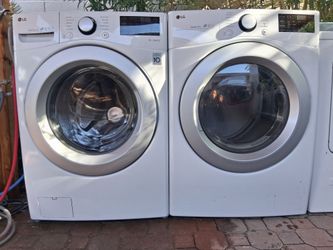 LG washer front loader extra large capacity and electric dryer set