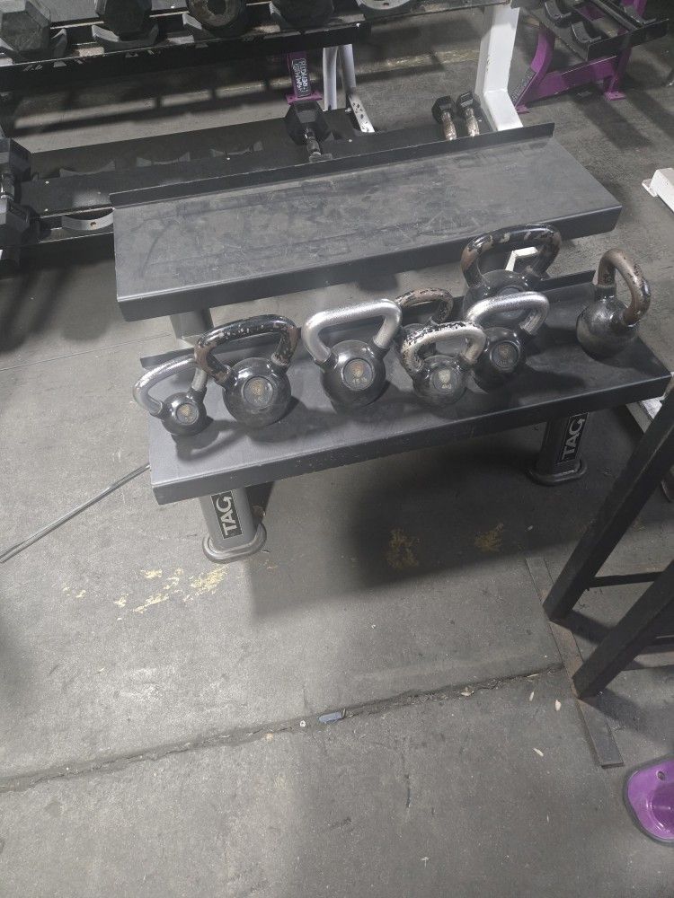 Assortment Of Kettlebells 