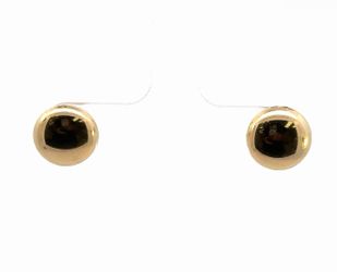 Woman’s Ladies 14k Yellow Gold Round Stud Earrings GP3107450