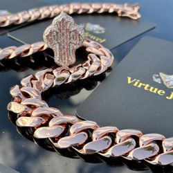 20mm - 24inch Miami Cuban Link Rose Gold Heavy Cuban Chain