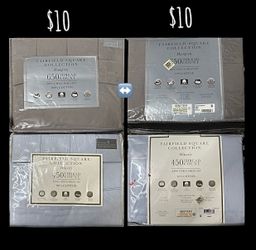 (Brand new. Two King sheet sets available (Gray & Light Blue.