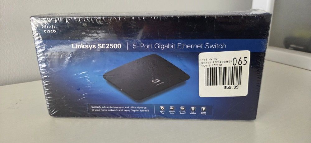 Cisco Linksys SE2500 5-Port Ethernet Switch – Brand New, Unopened
