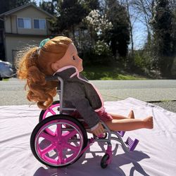 american girl doll wheelchair and leg/arm casts