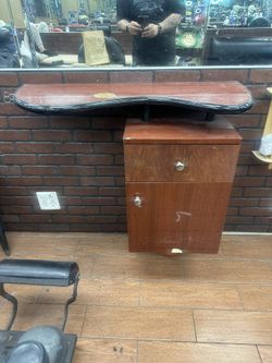Barbershop Station For sale. (Polished Oak Finish)
