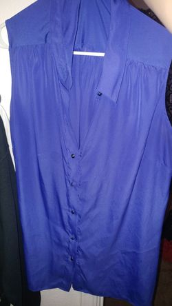 Women's Blue dress shirt 1X