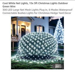 300 LED White Net Lights