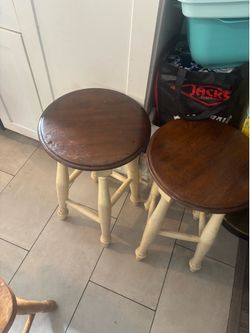 Small wood stools