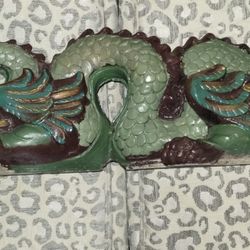 Vintage Concrete Dragon Figurine