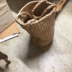 $5 tall baglike basket maybe a hamper?