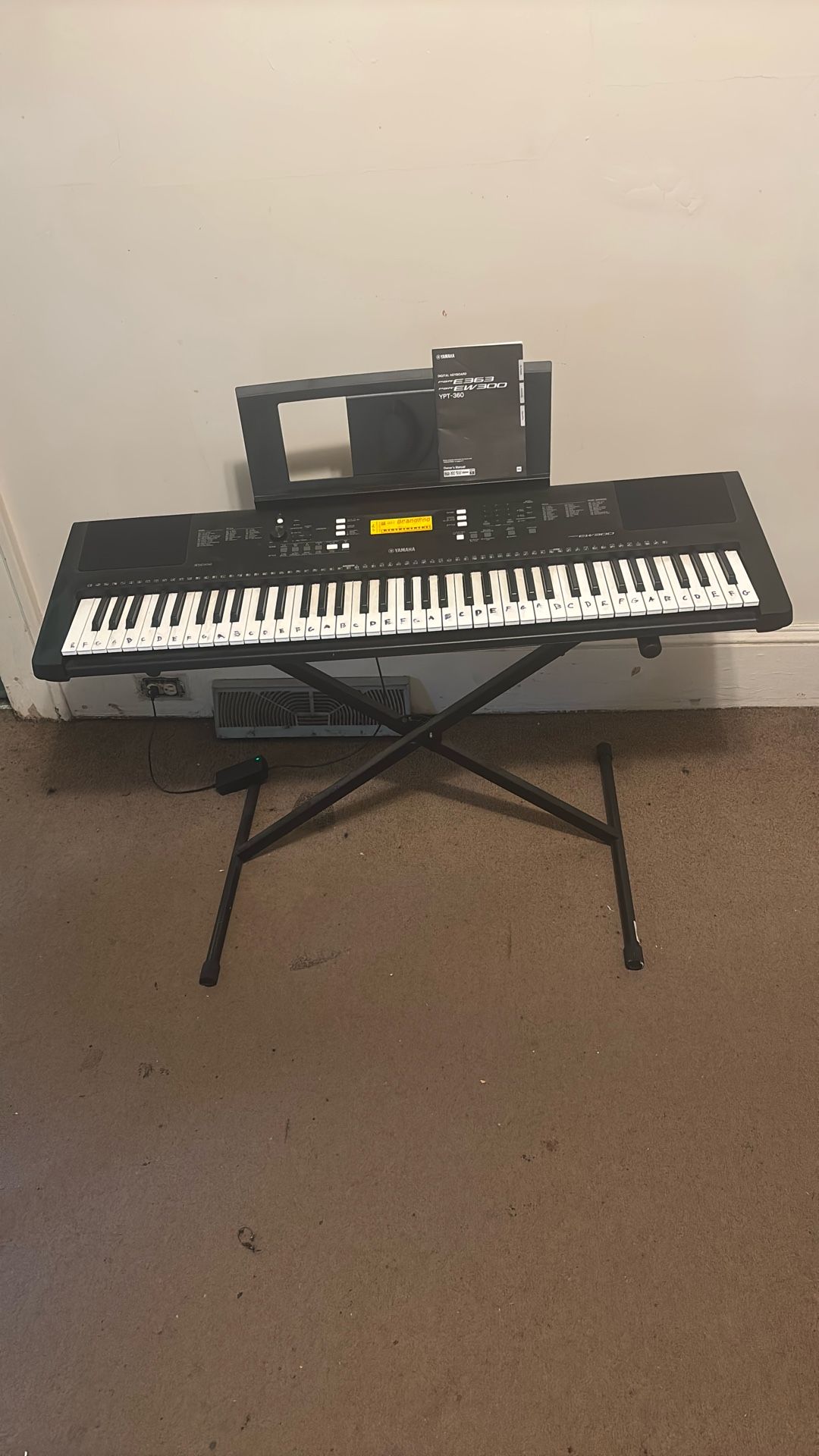Yamaha Digtital Keyboard Psr-E363,Psr-EW300 YPT-360 Black Keyboard