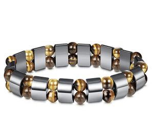 Natural Tiger Eye Stone Magnetic Hematite Beads Reiki Healing bracelets Handmade