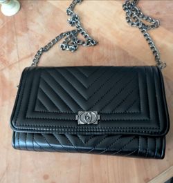 Quilted Texture Faux Crossbody Clutch Bag Wallet