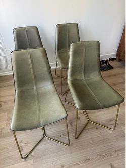 Slope Leather Dining Chair (set of 4)