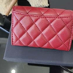 100% Genuine Caviar Leather Luxury Small Wallet 