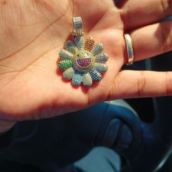 Multi Color Diamond Flower Piece