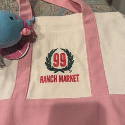99 Ranch Market Canvas Mini Tote With Plush Keychain