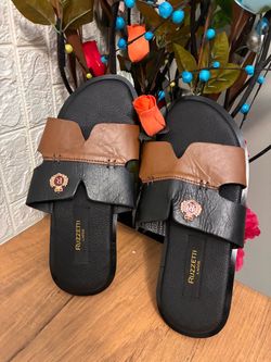 Men’s Brown Leather Pam Sandals Size 8 US/EU 41
