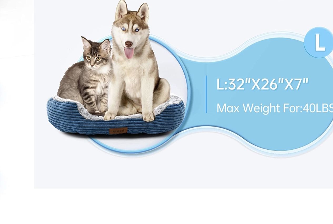 Dog Bed Low Leading Edge - Breathable Soft Plush Pet Bed, Machine Washable Dog Couch, Waterproof Nonskid Orthopedic Dog Bed