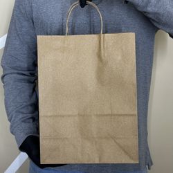 12x9x15 brown paper bags with handle