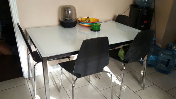 Ikea Glass Table N 4 Chairs For Sale In Los Angeles Ca Offerup