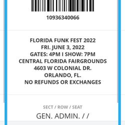 2 Day Funkfest Tickets 