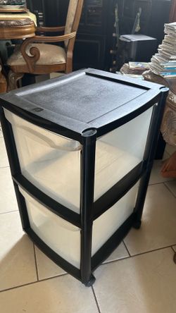 Plastic File Cart with Casters / Storage Bin