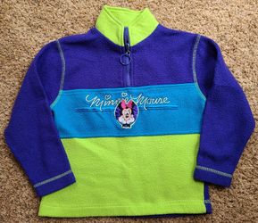 Minnie Mouse youth size quarter zip pullover fleece