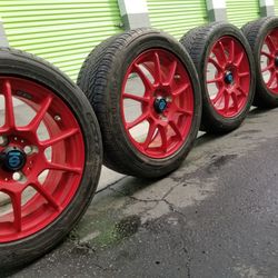 Wheel 15x8 4 Lugs 4x100 Sparco Rims And Tires 