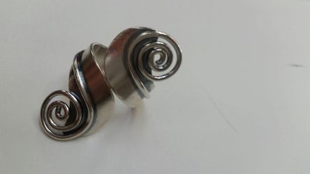 Sterling silver double ring attached size 7 ring brand new with tags