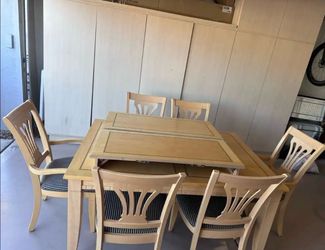 Dining Table, 6 Chairs + Matching Hutch – $225 Weekend Deal