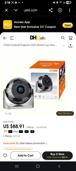 JY360 Football-Shaped Mini Projector