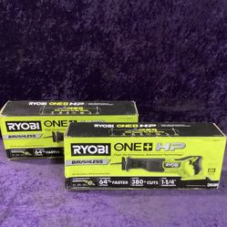 🧰🛠RYOBI ONE+ HP 18V Brushless Cordless Reciprocating Saws NEW!(Tool Only)-$75 EACH!🧰🛠