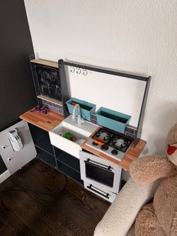 Kids Play Kitchen Set with Chalkboard