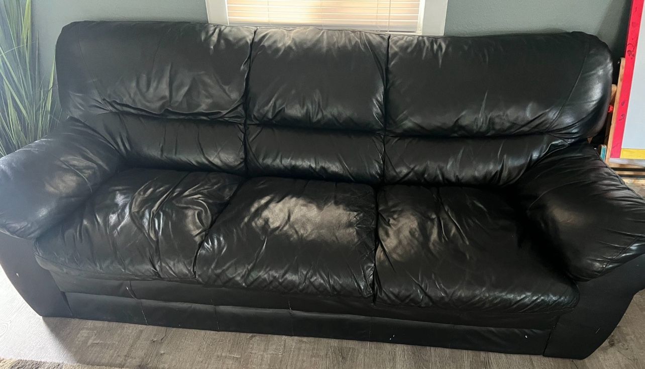 Black Leather Couches