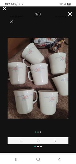Set of 8 Corning Ware cups