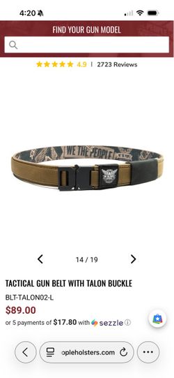 We The People CCW Belt - Tactical Belt with Talon Buckle