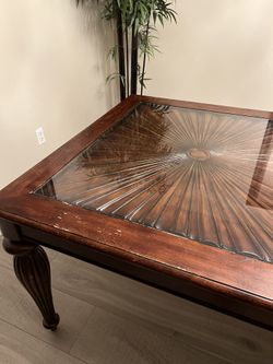 Wood Table With Leaf 