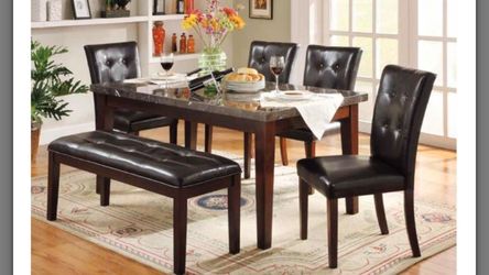 Real Marble Top Dining Set