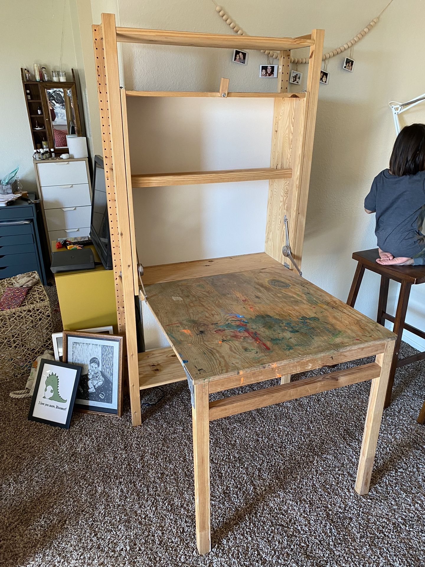 Ikea Ivar Folding Table And Shelf