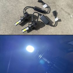 H7 6K BRIGHT WHITE 10000 LUMENS LED LIGHTS $35