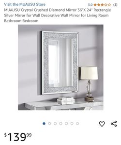 Crystal Crushed Diamond Mirror