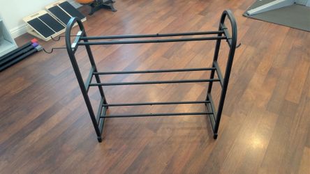 3-Tier Light Weight & Accessory Dumbbell Rack with Side Storage Hooks (Compact Gym Storage)