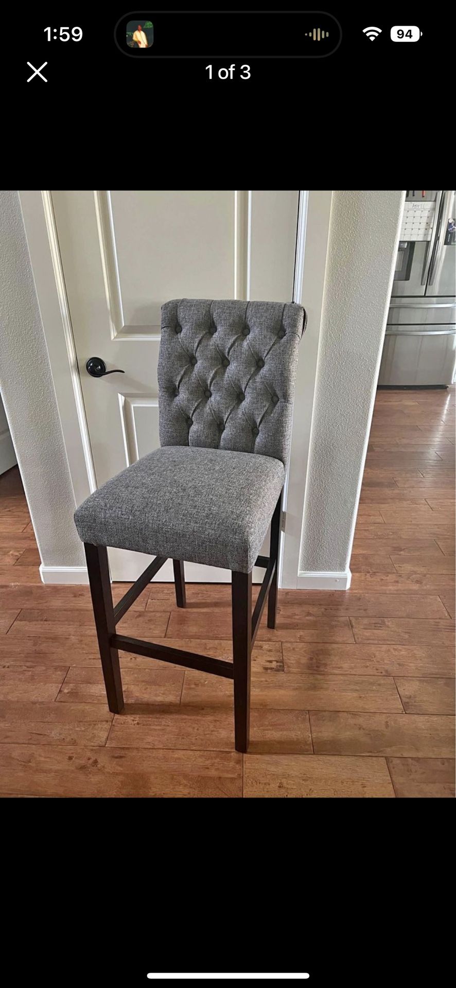 2 New Gray Ashley Furniture Bar Stools