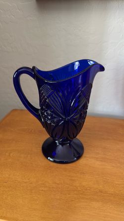 Mosser Glass Cobalt Blue Pitcher