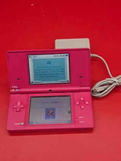 Nintendo DSi Pink Console TWTL-001 Handheld System Camera WiFi With Charger