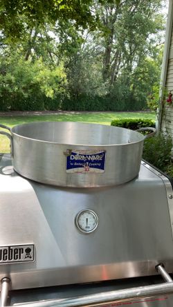 dura ware 30 quart gourmet heavy aluminum brazier caldero stock pot cauldron , Weights 13 Pounds