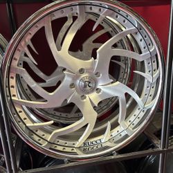 24inch Rucci Forged Wheels & Tires Package deal Free Tires Free Floating Caps Free Steering Wheel!