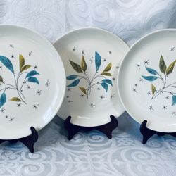 (3) Vintage Salem China 10" Dinner Plates Biscayne Pattern Early 1900's
